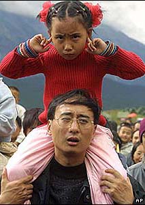 Revellers at Snow Mountain