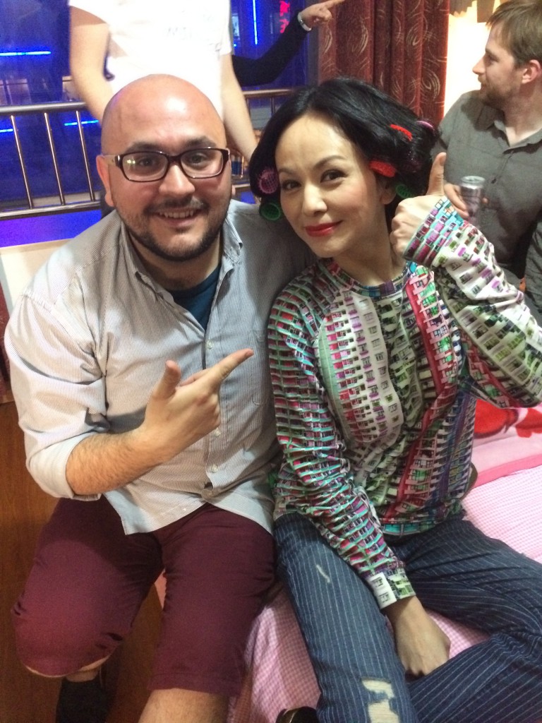 Cheeky selfie with actress Wang Lin from some soap opera